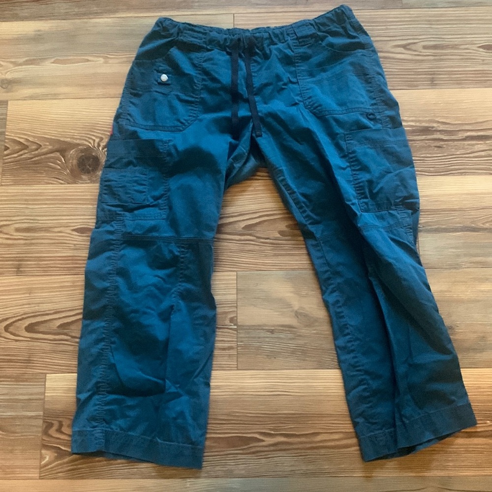 Dickies cargo scrub pants size large petite - teal
